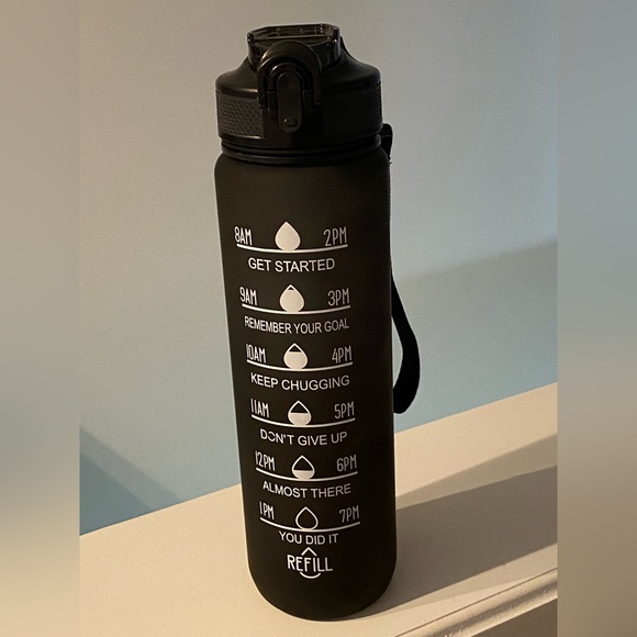 Other - Black Motivational Water Bottle NWOT